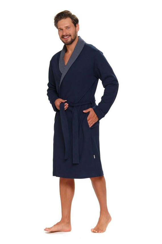 SWS.5283 szlafrok męski Doctor Nap - navy blue