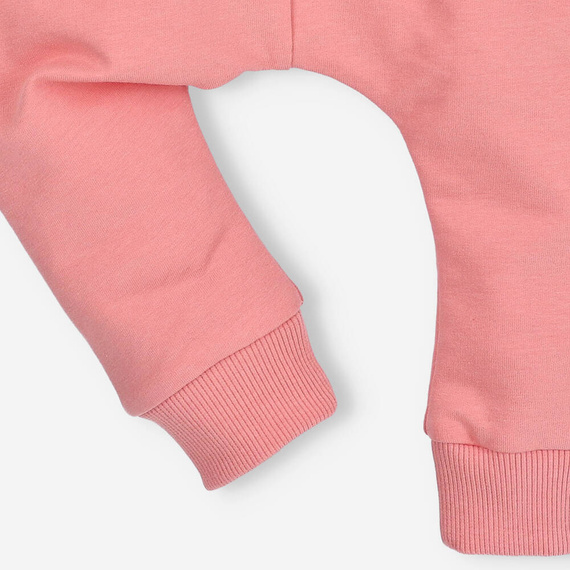 Spodnie dresowe bawełniane Flowers Nini łososiowy