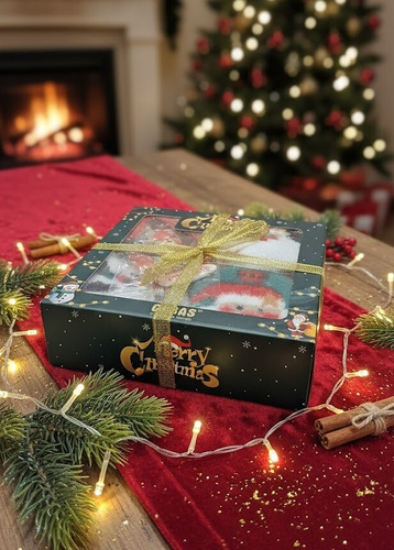 Cosas BDP60-56 – puchate skarpety damskie w świątecznym pudełku, 4-pak