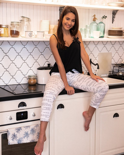 Sensis Piżama damska Antonella - czarny-biały