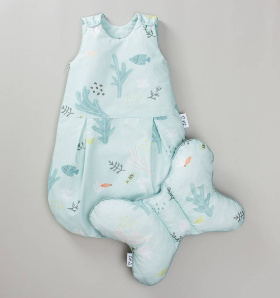 Śpiworek niemowlęcy z poduszką LUL-0033 Rybki Luli Lu