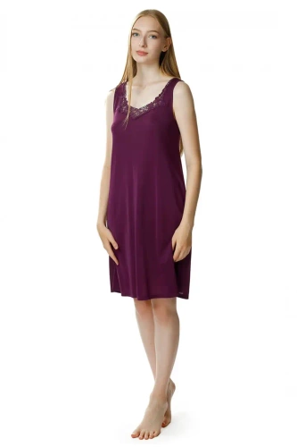 Koszula nocna damska Mewa 86385 Aurora Mewa bakłażanowy