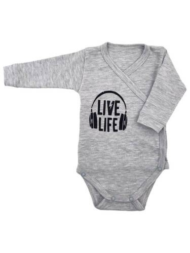 "Music" Body rozpinane z długim rękawem Terjan - szary