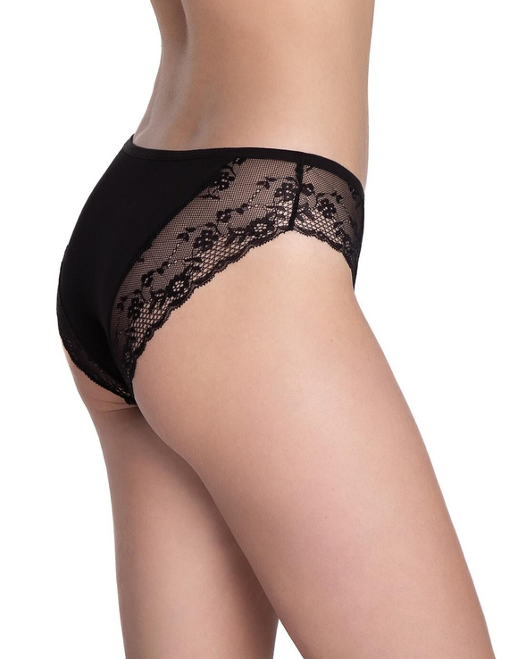Figi damskie Lama L-1590 BI – koronkowe bikini z kokardką, zestaw 2 sztuki