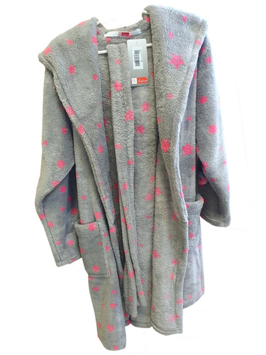 Krótki Szlafrok damski 673 Gwiazdki Forex - szary