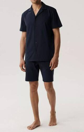 Piżama męska krótki rękaw,BNMP-003  Atlantic-granatowa