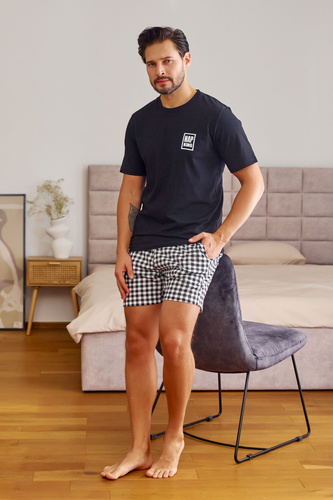 PMB.7214 Piżama Męska Doctor Nap - black