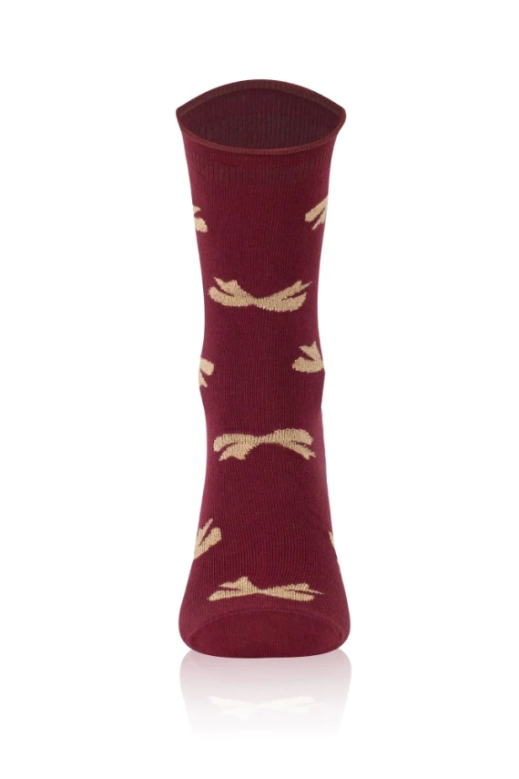 Figaro S183D – skarpetki damskie bezuciskowe z kokardkami, Italian Fashion