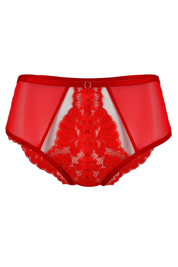 Mediolano Jasmin 19152 – figi pełne z czerwonej koronki, komfort i elegancja