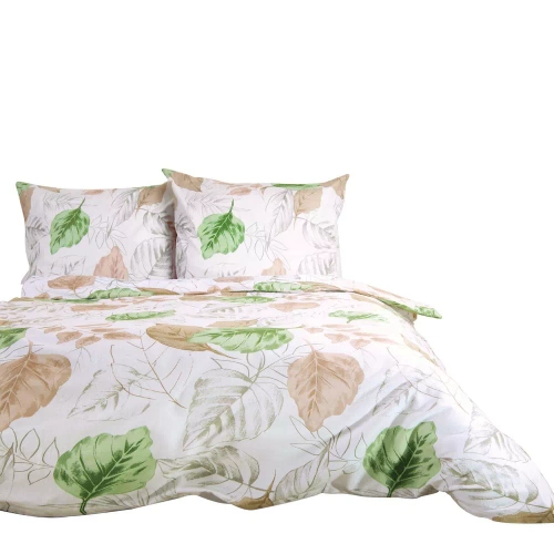 Pościel flanelowa liście 31505/2 Darymex beżowy 