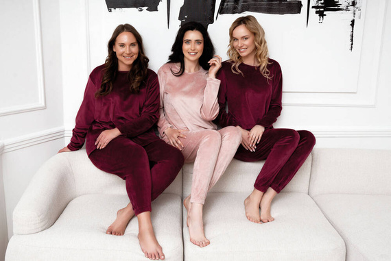 Komplet damski Akara Italian Fashion - róż pudrowy