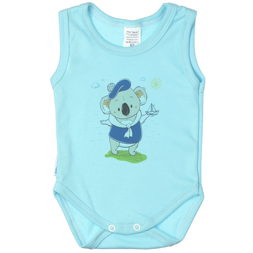 Body niemowlęce ramiączkach Marynarz Martex niebieski