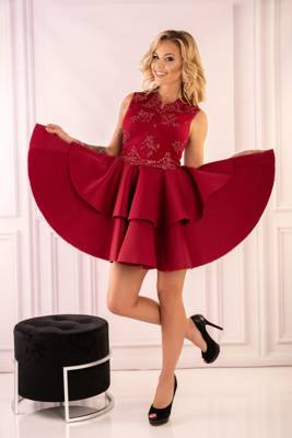 Sukienka damska Karieela 90543 Merribel - wine red
