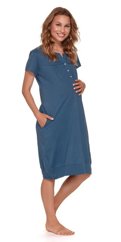 TM.4348 Koszula Nocna ciążowa i do karmienia Doctor Nap - deep blue