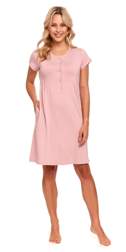 Koszula Nocna ciążowa i do karmienia 9941 Doctor Nap - flamingo