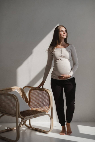 Bluzka ciążowa i do karmienia Tummy Milk&Love latte melange