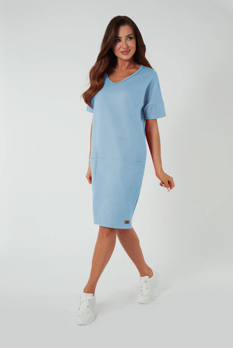 Tunika damska z krótkim rękawem Stella Italian Fashion - niebieski