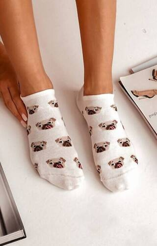 1146-069 Mopsy Stopki damskie Mopsy Milena - ecru