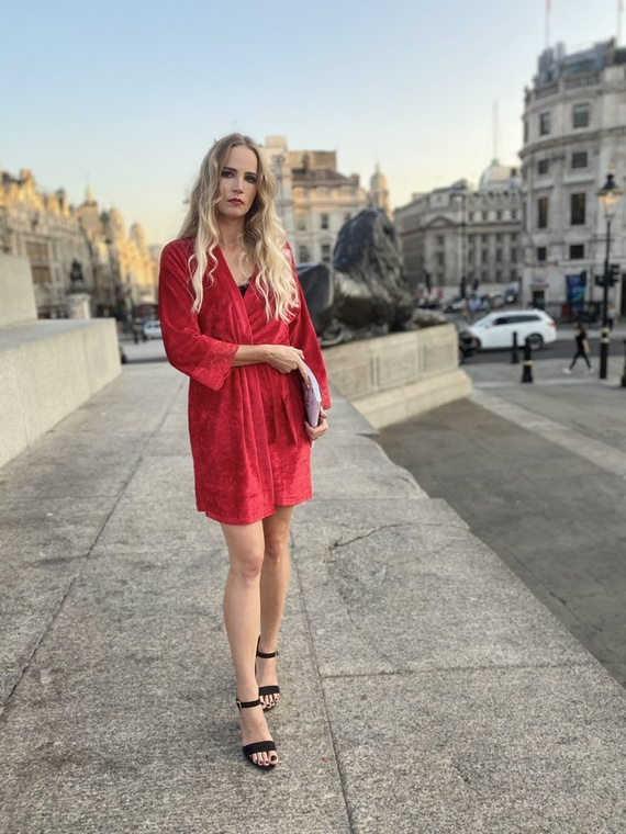 Szlafrok damski Krótki 457 Milagros Forex - czerwony