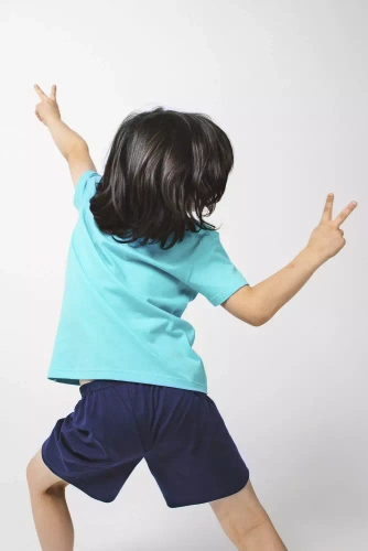 Piżama chłopięca krótki rękaw, spodnie Remek Italian Fashion - turkusowy