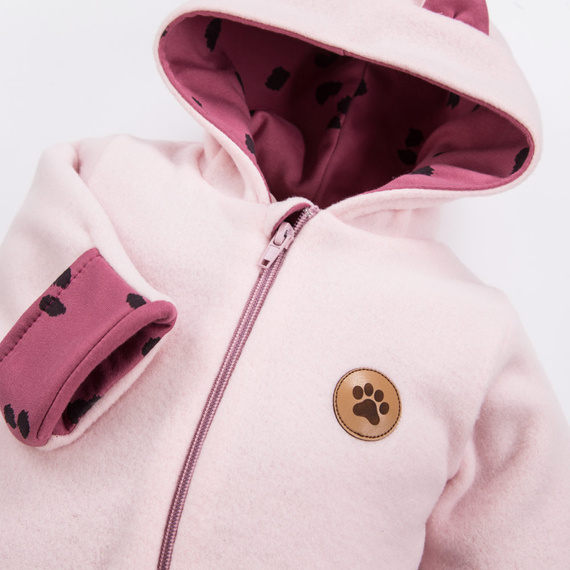 Pajac z kapturem Run & Fun Eevi - różowy