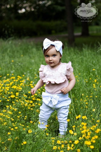 Julietta Opaska z kokardką 2116K Marija - błękitny