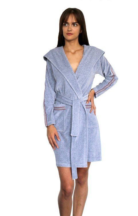 424 Lampas Szlafrok damski - szary