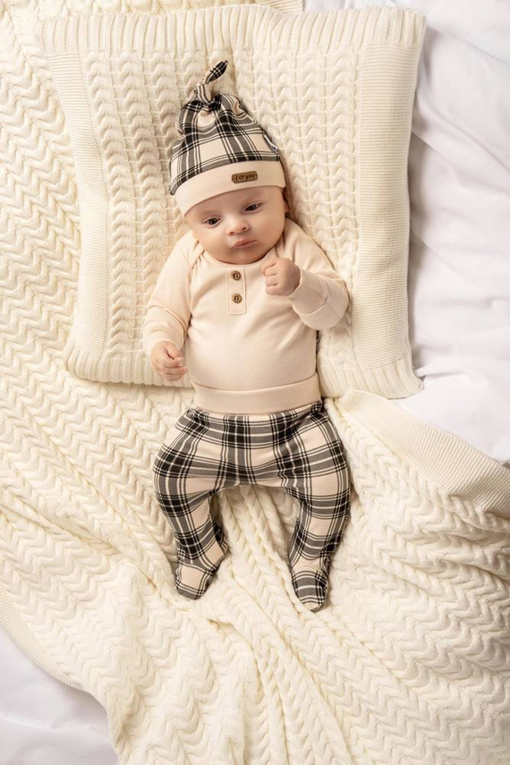 163645 Magia Świąt Body z długim rękawem Nicol - beżowy