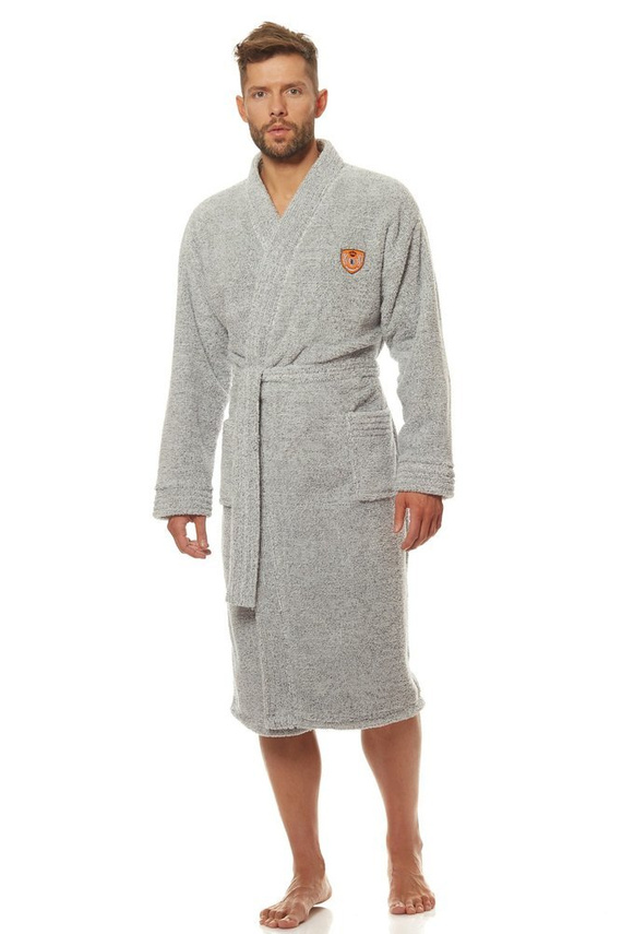 Szlafrok Męski 2116 Color L&L- niebieski