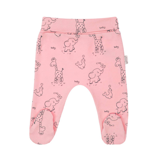 4800 04 Animals Komplet wyprawkowy 4-częściowy nadruk Nicol - różowy