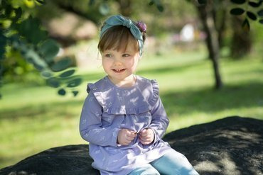 Tunik z marszczeniem "My Garden" PINOKIO - fiolet druk