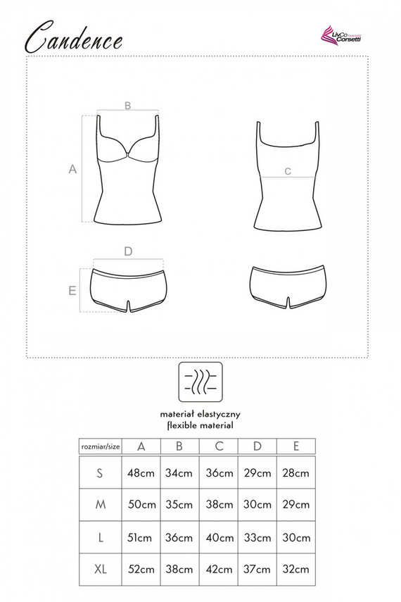 Piżama damska Candence LC 90039 LivCo Corsetti Fashion