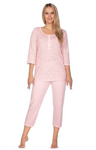 Piżama damska rozpinana 640 Regina różowy
