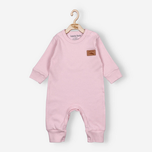 Lagarto Verde Rampers z dzianiny prążkowej - różowy