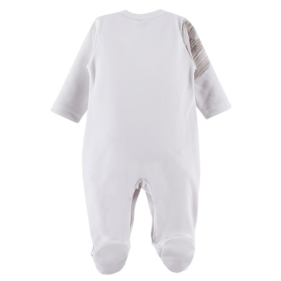 Pajac niemowlęcy ze stópkami Pacific Eevi - biały druk