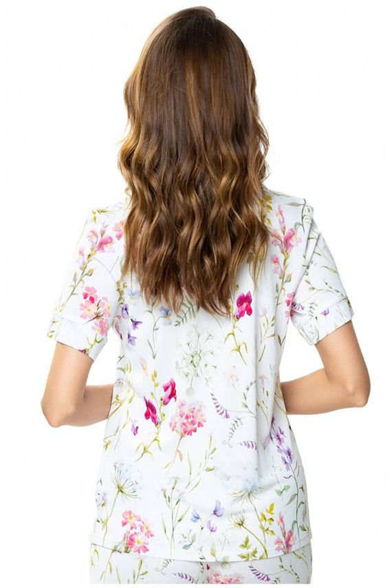 Bluzka piżamowa 86534 Flores Mewa druk w kwiaty
