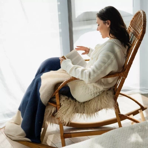 Koc narzuta Pled 2 Eurofirany beżowy