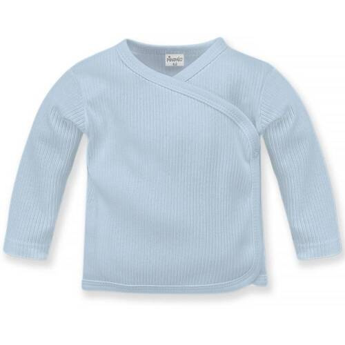 Kaftanik niemowlęcy wiązany Lovely Day Pinokio -  niebieski prążek