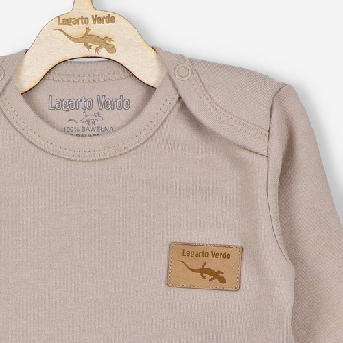 Gładkie Body Lagarto Verde - beżowy