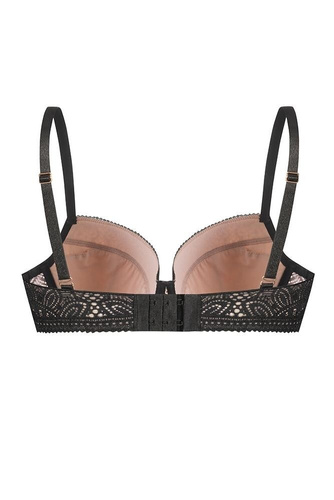 Biustonosz Push-up Desire Mefemi- czarny beżowy