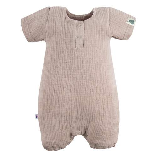 Rampers niemowlęcy muślinowy Pearfect Eevi - beżowy
