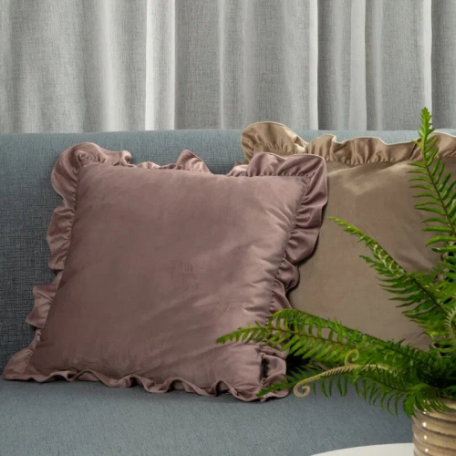 Poszewka dekoracyjna Brenda z falbanką Eurofirany różowy