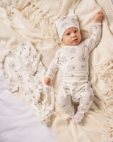 4700 02 Basic Komplet wyprawkowy 4-częściowy nadruk Nicol - krem