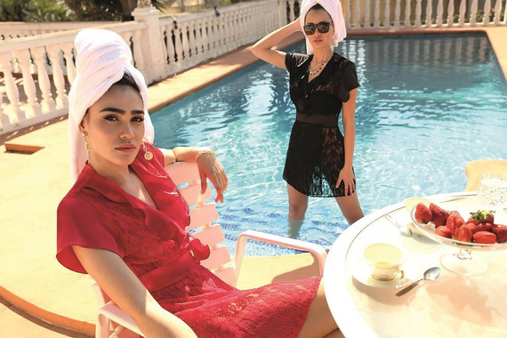 Podomka damska, stringi Mia DKaren - czerwony