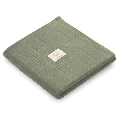 Bawełniana pieluszka muślinowa Yosoy dla niemowląt zielona – certyfikat OEKO-TEX