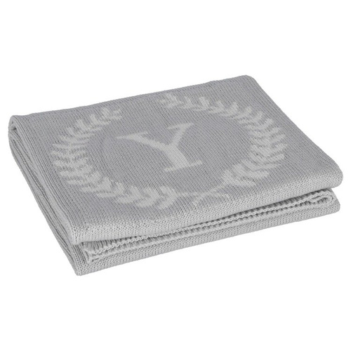 Luksusowy kocyk dziany z logo YOSOY - pudrowy róż