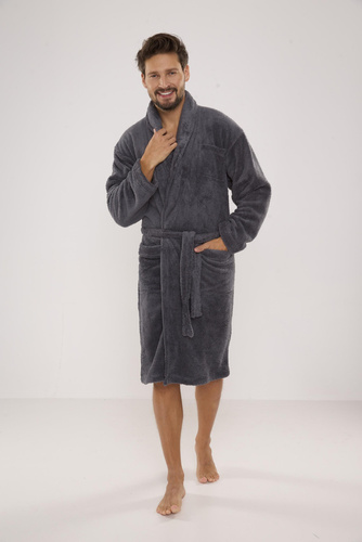 811 Plusz szlafrok męski De Lafense - szary