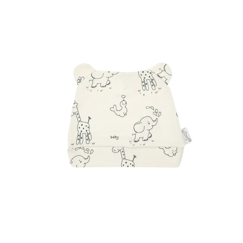 4800 02 Animals Komplet wyprawkowy 4-częściowy nadruk Nicol - ecru