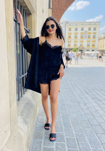 Piżama Damska 613 Milagros Forex- czarny