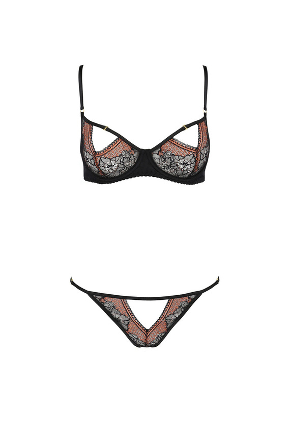 Komplet Mirella Set Open Bra Casmir czarny